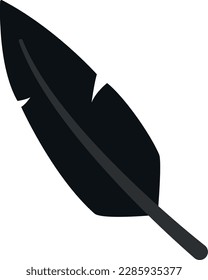 Simple flat vector bird feather