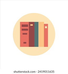 simple flat vector book elements