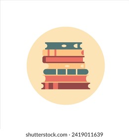 simple flat vector book elements