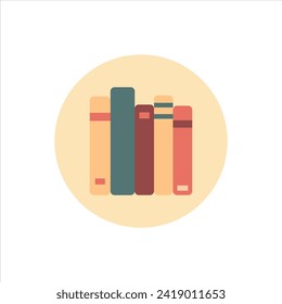 simple flat vector book elements