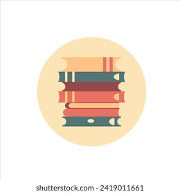 simple flat vector book elements