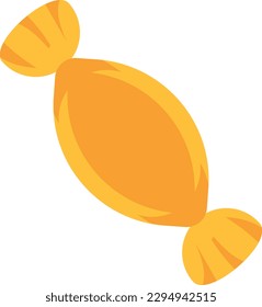 Simple flat vector candy in wrapper
