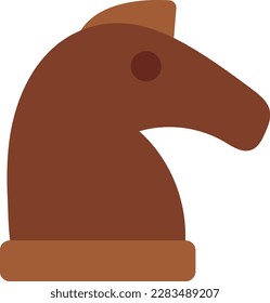 Simple flat vector chess horse