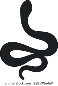 Simple flat vector curved snake