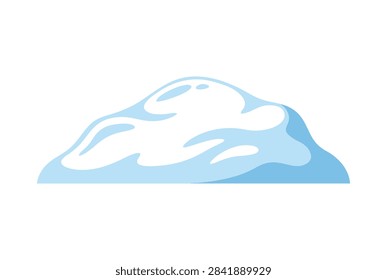 A simple flat vector drawing of a snowdrift