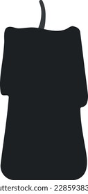 Simple flat vector dripping candle