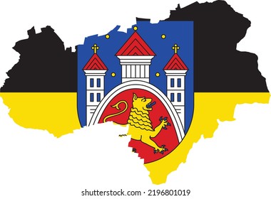 Simple flat vector flag map of the German regional capital city of GÖTTINGEN, GERMANY