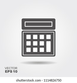 Simple flat vector icon of calculator. Vector Illustration