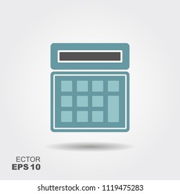 Simple flat vector icon of calculator. Vector Illustration