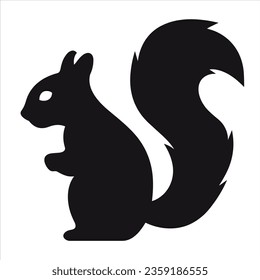 Simple flat vector icon squirrel