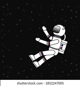 Simple Flat Vector Illustration Astronaut Open Stock Vector (Royalty ...