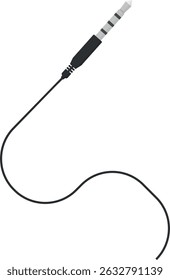 Simple flat vector illustration of an audio jack  
