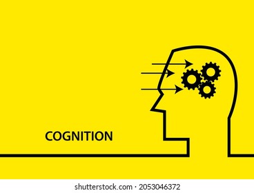 Simple flat vector illustration of cognition symbol