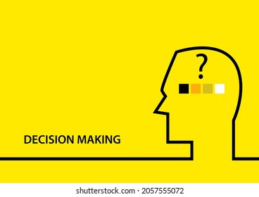 Simple flat vector illustration of decision making symbol