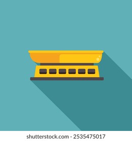 Simple flat vector illustration of empty mechanical scales, concept of weight loss, diet, cooking