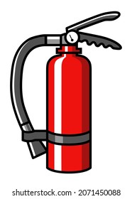 Simple flat vector illustration of fire extinguisher isolated on white background