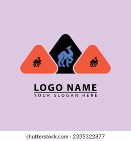 simple flat vector illustration great for business, industry, egypt, camel, travel and roaming.