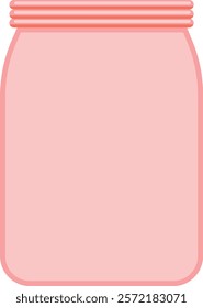 Simple Flat Vector Illustration of a Pink Jar