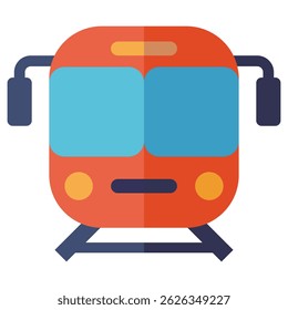 A simple flat vector illustration of a toy train