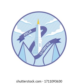 simple flat vector Indonesia tugu jogja landmark  Vector