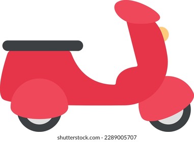 Simple flat vector moped bike