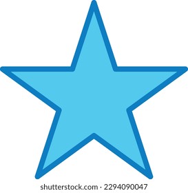 Simple flat vector outlined star