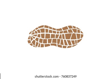 Simple flat vector of peanut