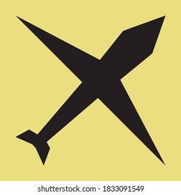 simple flat vector plane icon