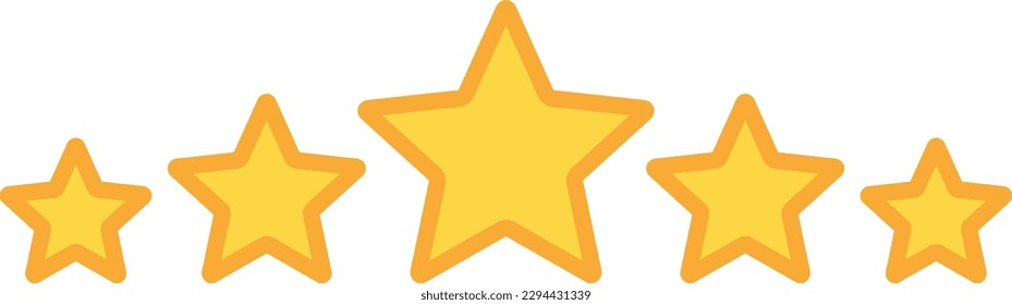 Simple flat vector rating stars