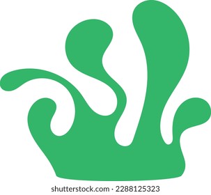 Simple flat vector seaweed leaves