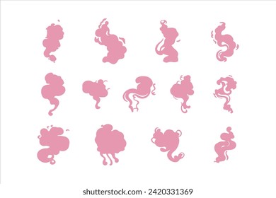 simple flat vector smoke collection
