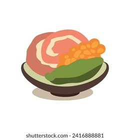 simple flat vector soup food