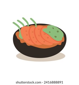 comida simple de sopa vectorial plana