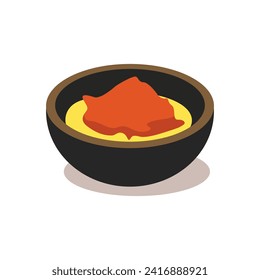 simple flat vector soup food