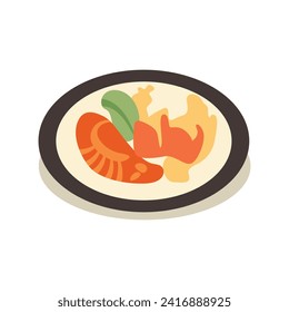 simple flat vector soup food