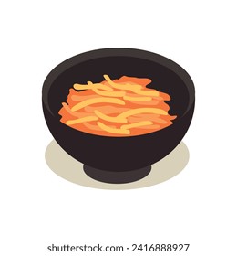 comida simple de sopa vectorial plana