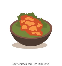 simple flat vector soup food