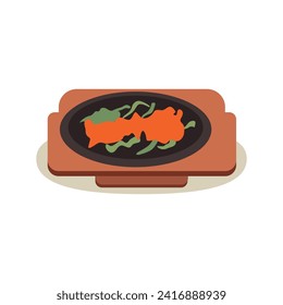 simple flat vector soup food