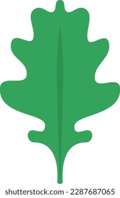 Simple flat vector tree leaf