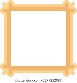 Simple flat vector vintage picture frame