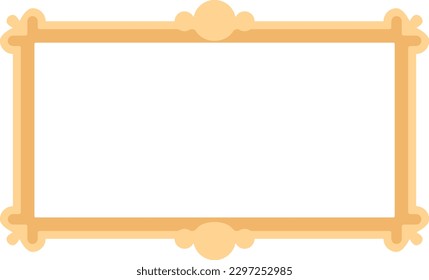 Simple flat vector vintage picture frame