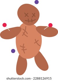 Simple flat vector voodoo doll