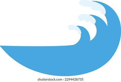 Simple flat vector water wave