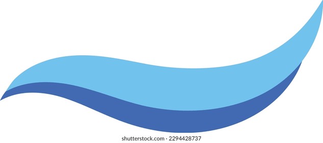 Simple flat vector water wave