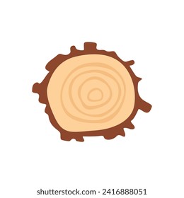 simple flat vector wooden logs