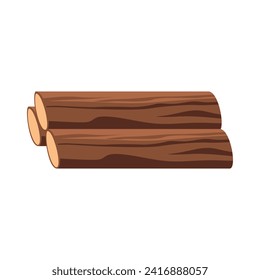 simple flat vector wooden logs