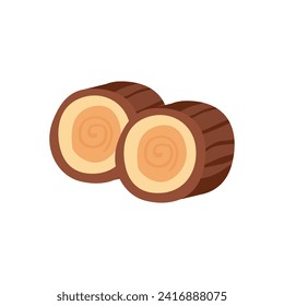 simple flat vector wooden logs