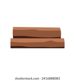 simple flat vector wooden logs