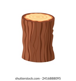 registros de madera de vector plana simple