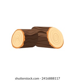 simple flat vector wooden logs